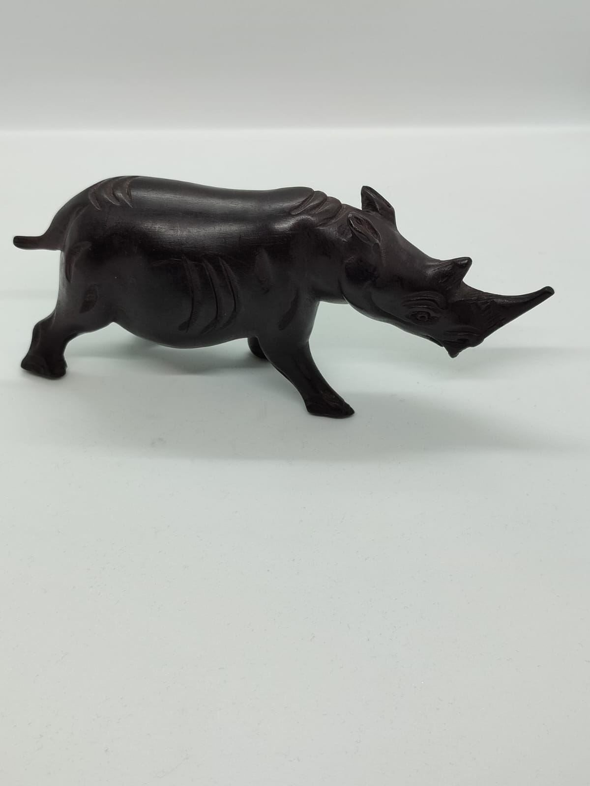 Rhino Wooden Carving