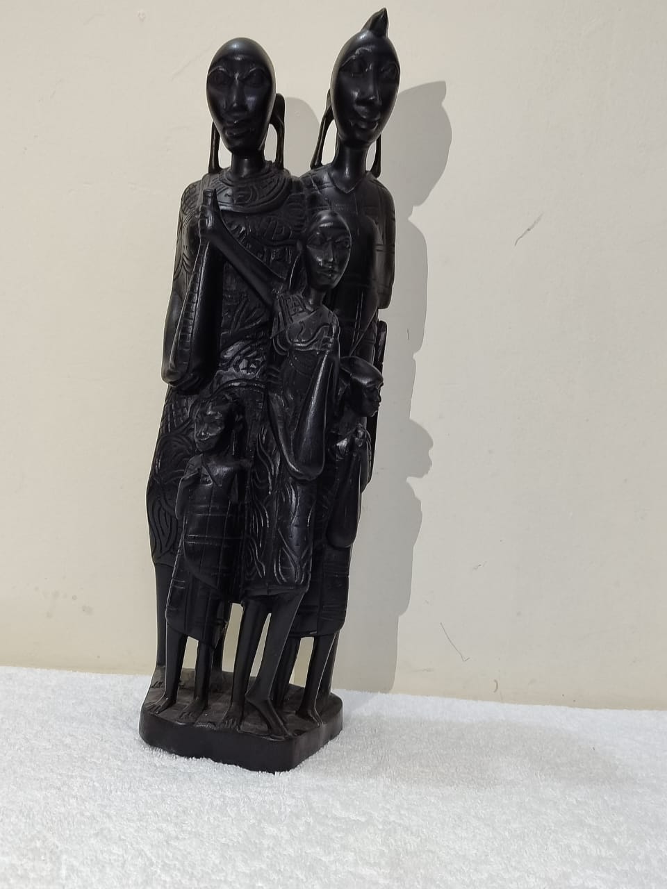 Maasai family sculpture
