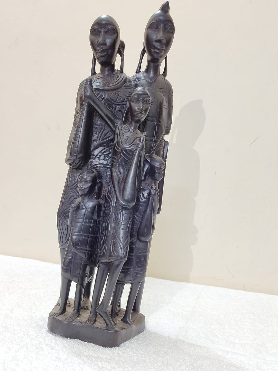 Maasai family sculpture