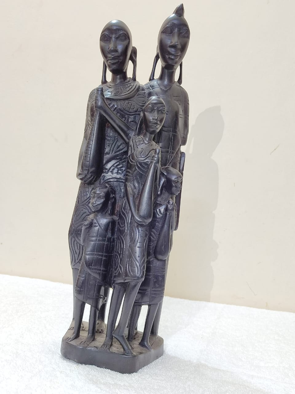 Maasai family sculpture