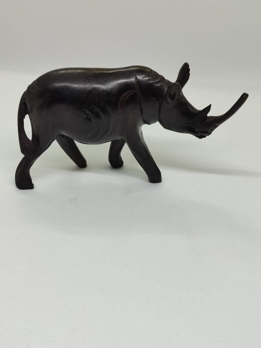 Rhino Wooden Carving
